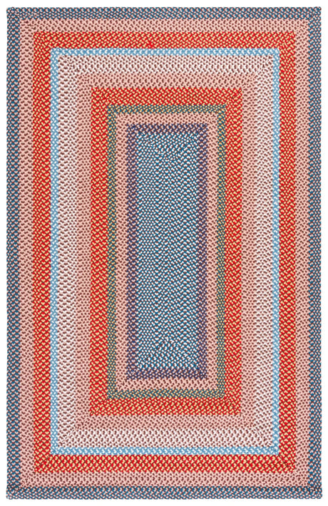 Safavieh Braided 4'-0" x 6'-0" Rug in Rust / Multi