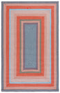 Safavieh Braided 4'-0" x 6'-0" Rug in Rust / Multi