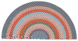 Safavieh Braided 2'-0" x 4'-0" Rug in Rust / Multi
