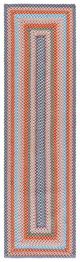Safavieh Braided 2'-3" x 8'-0" Rug in Rust / Multi