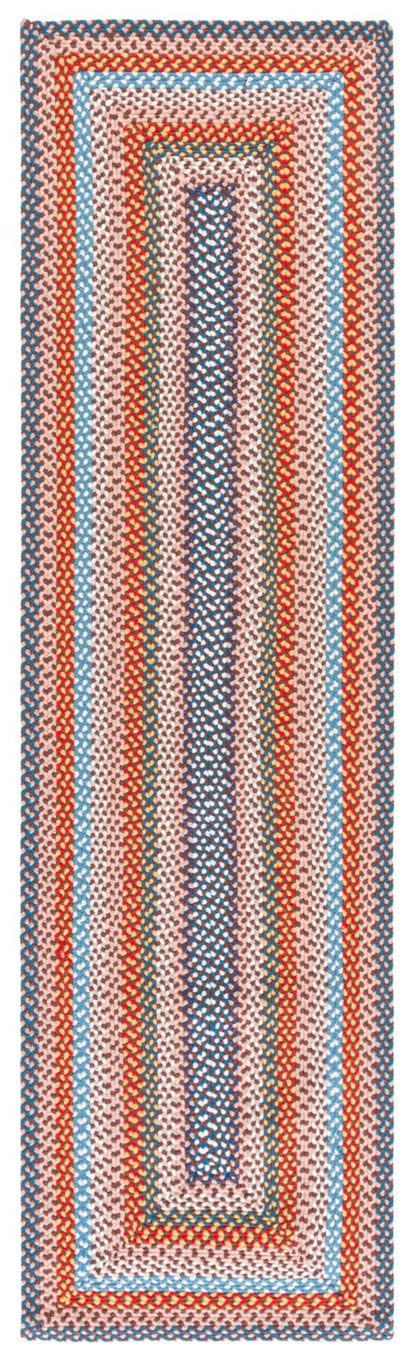 Safavieh Braided 2'-3" x 8'-0" Rug in Rust / Multi