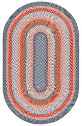 Safavieh Braided 5'-0" x 8'-0" Rug in Rust / Multi