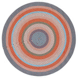 Safavieh Braided 5'-0" x 5'-0" Rug in Rust / Multi