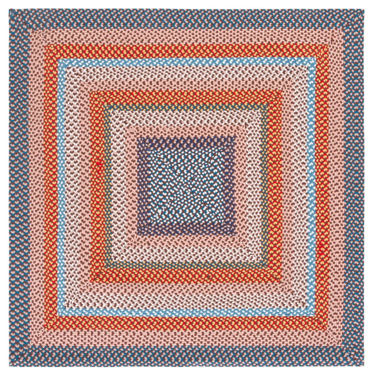 Safavieh Braided 5'-0" x 5'-0" Rug in Rust / Multi
