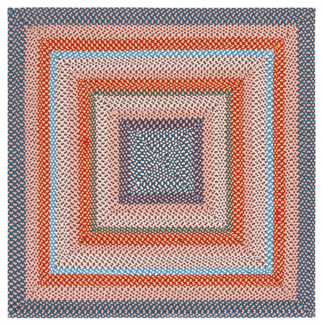 Safavieh Braided 5'-0" x 5'-0" Rug in Rust / Multi