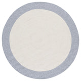 Safavieh Braided 5'-0" x 5'-0" Rug in Ivory / Grey