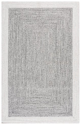 Safavieh Braided 4'-0" x 6'-0" Rug in Ivory / Grey Black