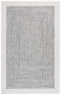 Safavieh Braided 4'-0" x 6'-0" Rug in Ivory / Grey Black