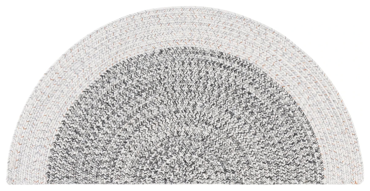 Safavieh Braided 2'-0" x 4'-0" Rug in Ivory / Grey Black