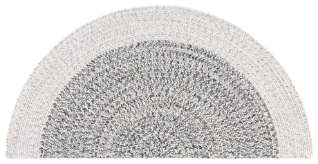 Safavieh Braided 2'-0" x 4'-0" Rug in Ivory / Grey Black
