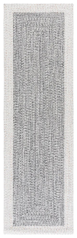 Safavieh Braided 2'-3" x 8'-0" Rug in Ivory / Grey Black