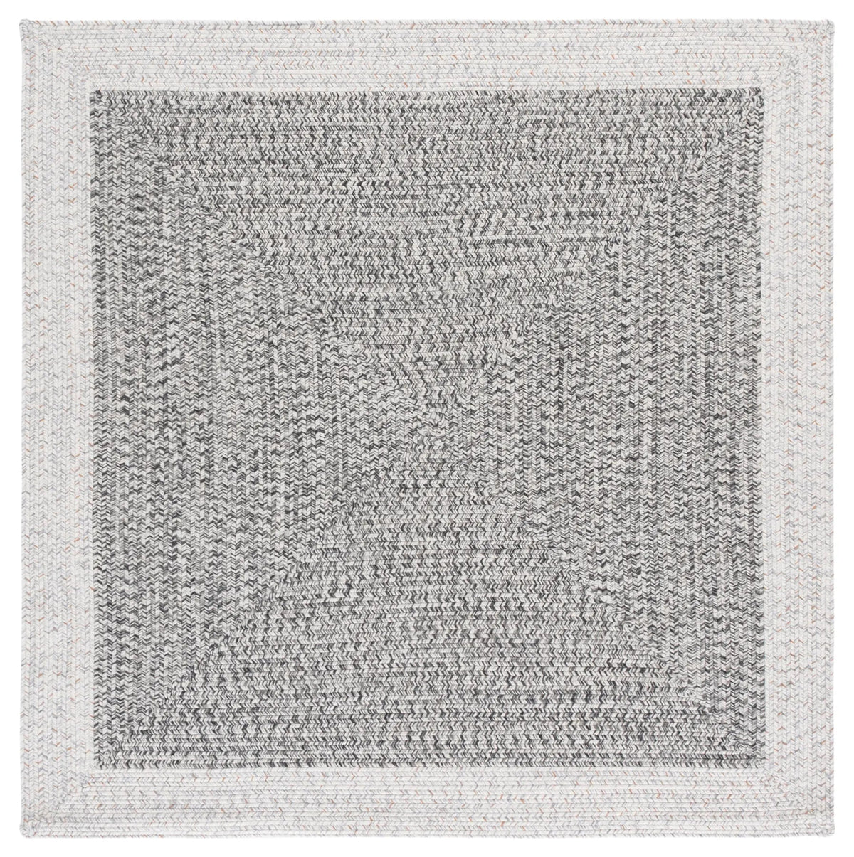 Safavieh Braided 5'-0" x 5'-0" Rug in Ivory / Grey Black