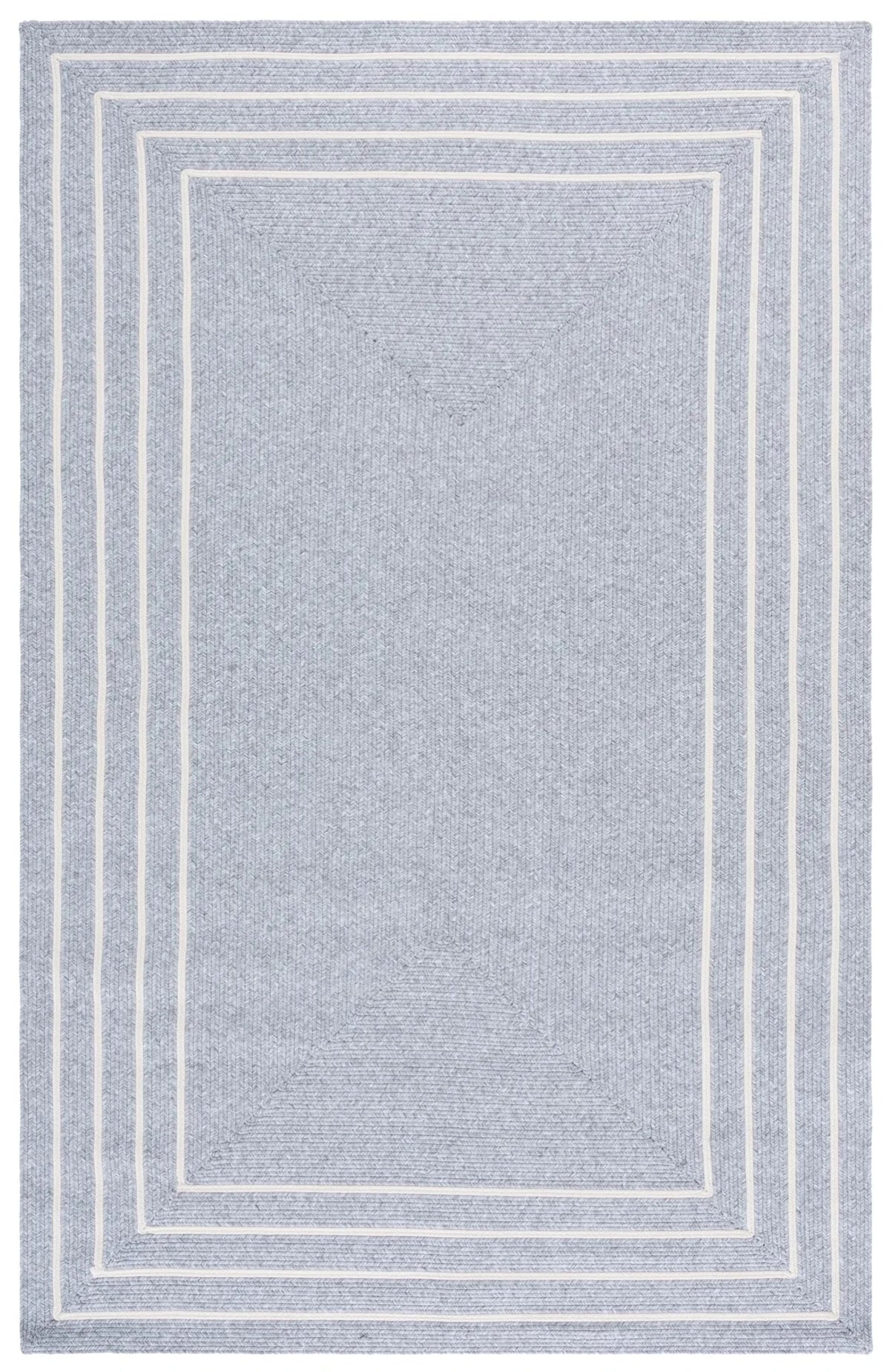 Safavieh Braided 4'-0" x 6'-0" Rug in Light Grey / Ivory