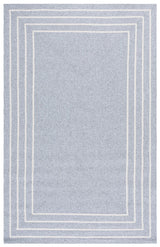 Safavieh Braided 4'-0" x 6'-0" Rug in Light Grey / Ivory