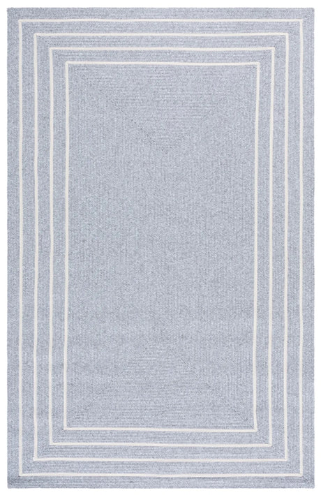 Safavieh Braided 4'-0" x 6'-0" Rug in Light Grey / Ivory