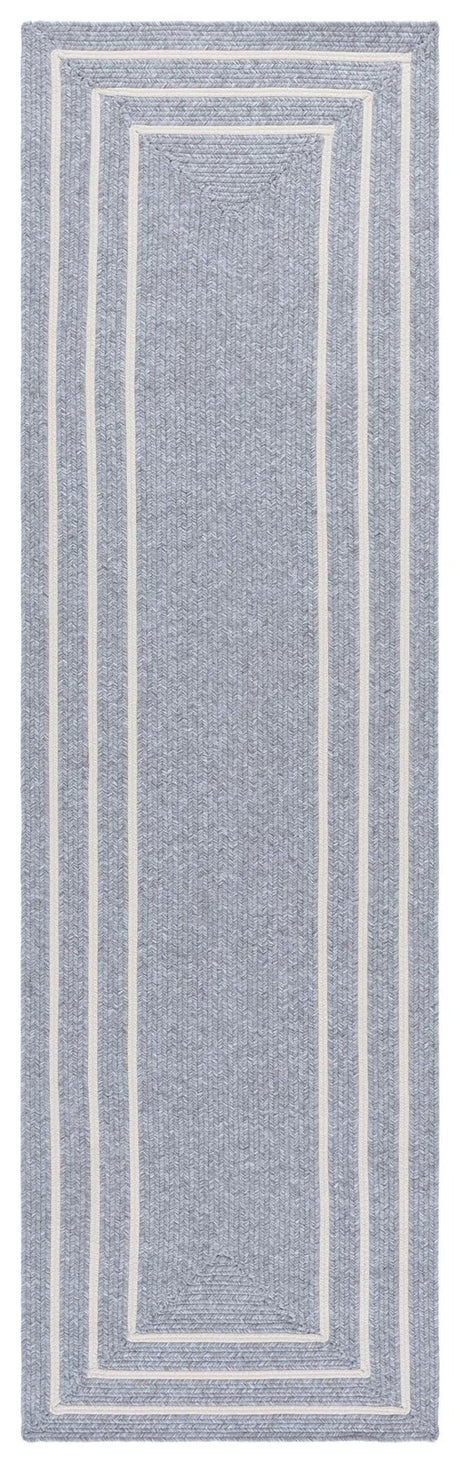 Safavieh Braided 2'-3" x 8'-0" Rug in Light Grey / Ivory