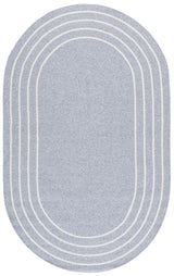 Safavieh Braided 5'-0" x 8'-0" Rug in Light Grey / Ivory