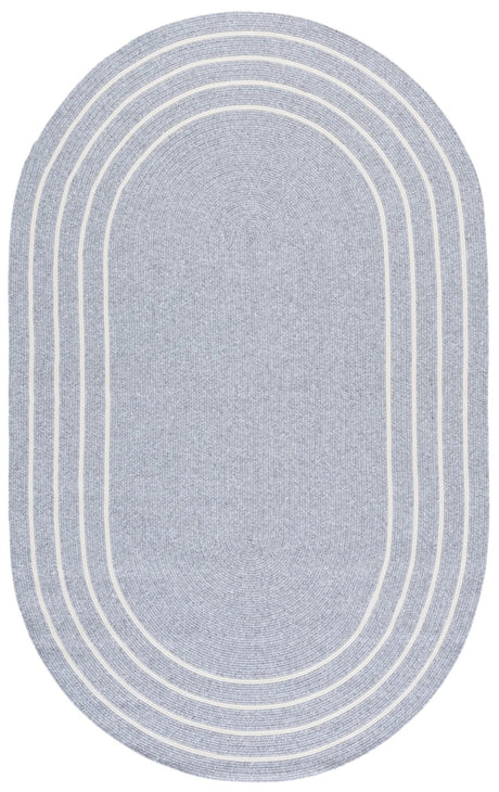 Safavieh Braided 5'-0" x 8'-0" Rug in Light Grey / Ivory