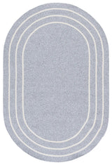 Safavieh Braided 4'-0" x 6'-0" Rug in Light Grey / Ivory