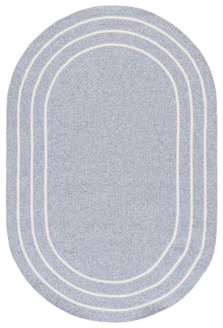 Safavieh Braided 4'-0" x 6'-0" Rug in Light Grey / Ivory