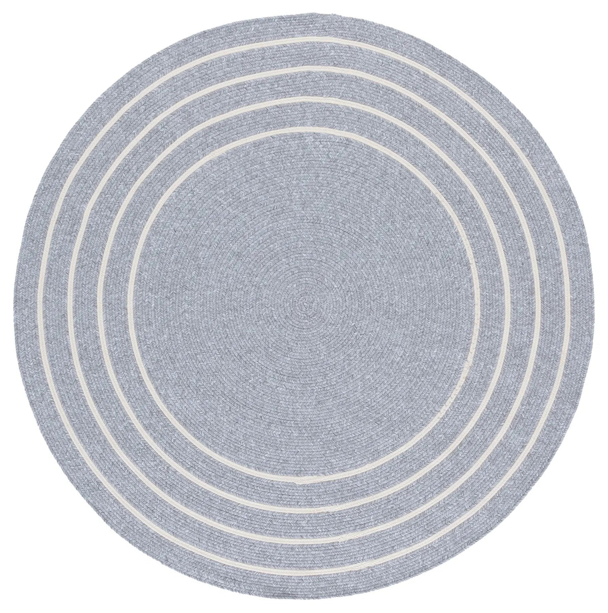 Safavieh Braided 5'-0" x 5'-0" Rug in Light Grey / Ivory