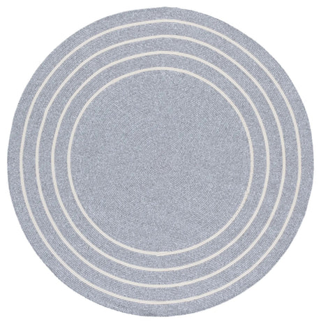 Safavieh Braided 5'-0" x 5'-0" Rug in Light Grey / Ivory