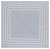 Safavieh Braided 5'-0" x 5'-0" Rug in Light Grey / Ivory