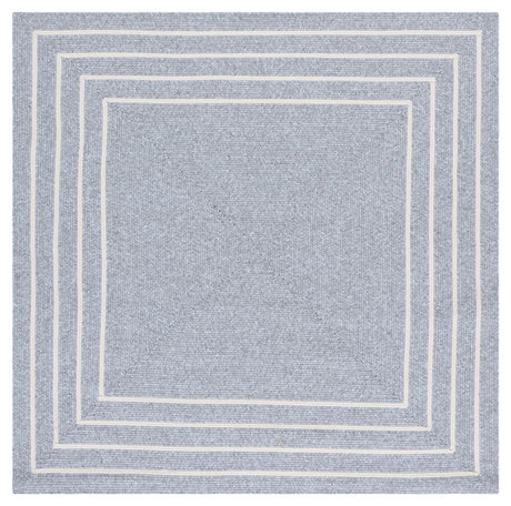 Safavieh Braided 5'-0" x 5'-0" Rug in Light Grey / Ivory