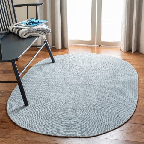 Safavieh Braided Brd176A Light Blue Rugs.