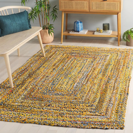 Safavieh Braided 4'-0" x 6'-0" Rug in Yellow / Brown