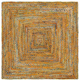 Safavieh Braided 6'-0" x 6'-0" Rug in Yellow / Brown