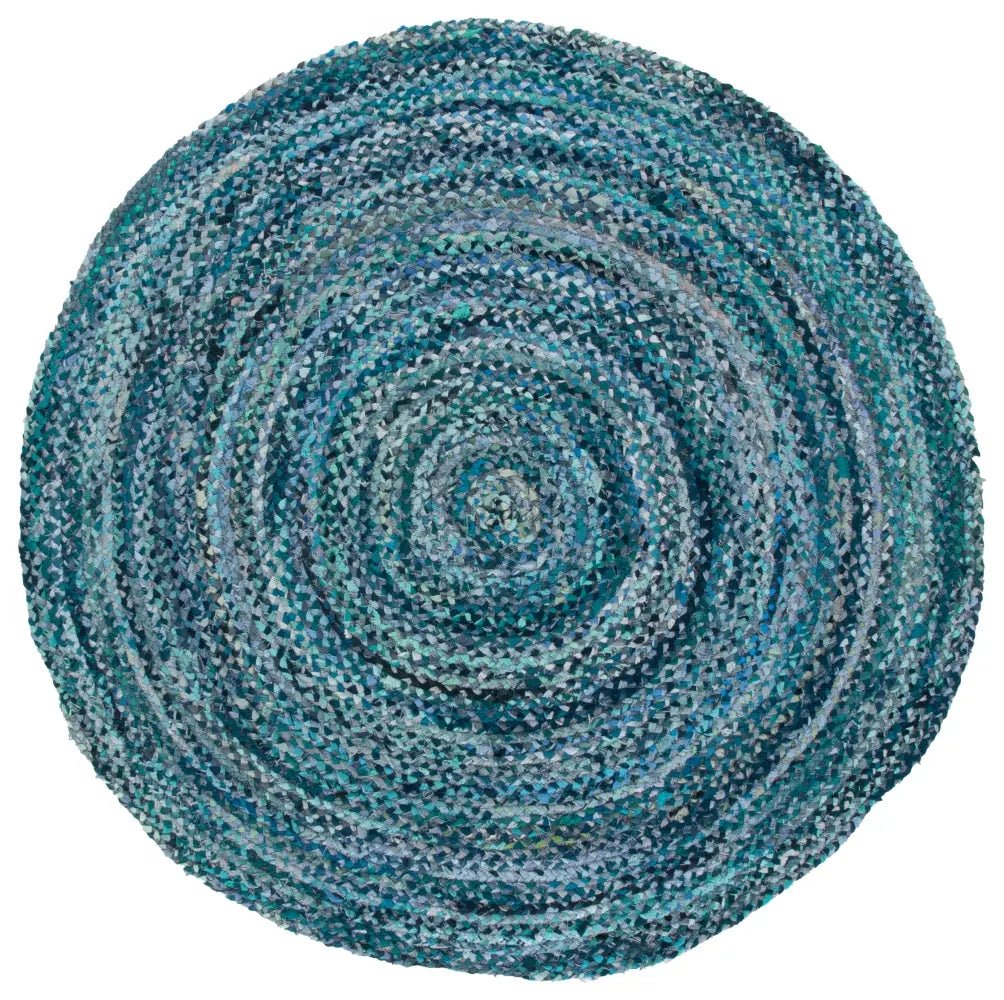 Safavieh Braided 6'-0" x 6'-0" Rug in Teal / Blue
