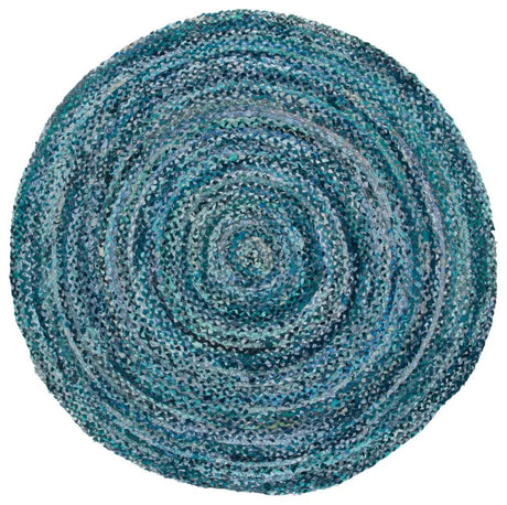Safavieh Braided 6'-0" x 6'-0" Rug in Teal / Blue