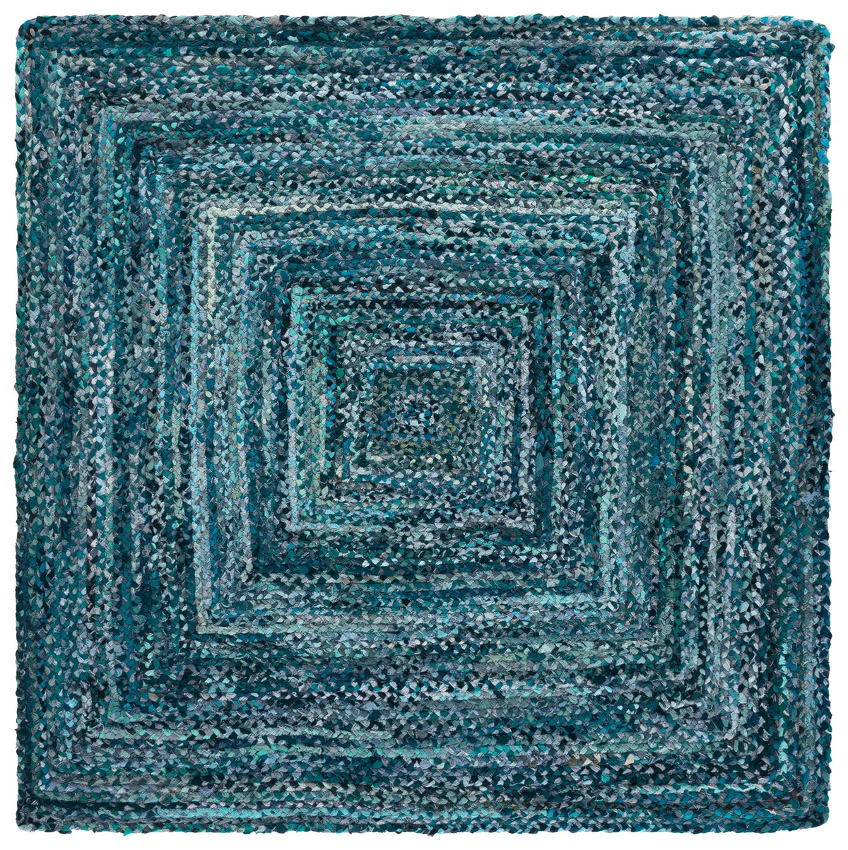 Safavieh Braided 6'-0" x 6'-0" Rug in Teal / Blue