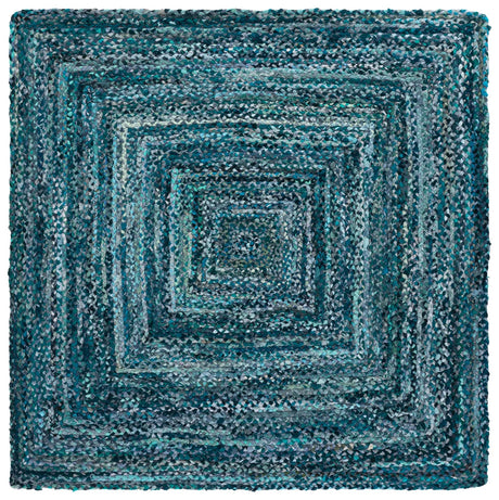 Safavieh Braided 6'-0" x 6'-0" Rug in Teal / Blue