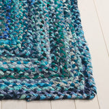 Safavieh Braided 4'-0" x 6'-0" Rug in Teal / Blue