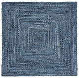 Safavieh Braided 6'-0" x 6'-0" Rug in Denim / Blue