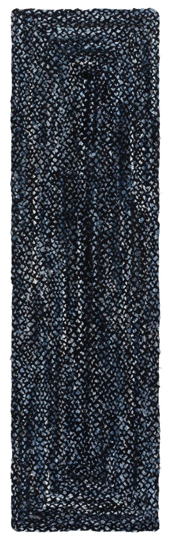 Safavieh Braided 2'-3" x 8'-0" Rug in Black / Blue