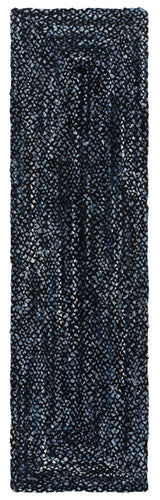 Safavieh Braided 2'-3" x 8'-0" Rug in Black / Blue