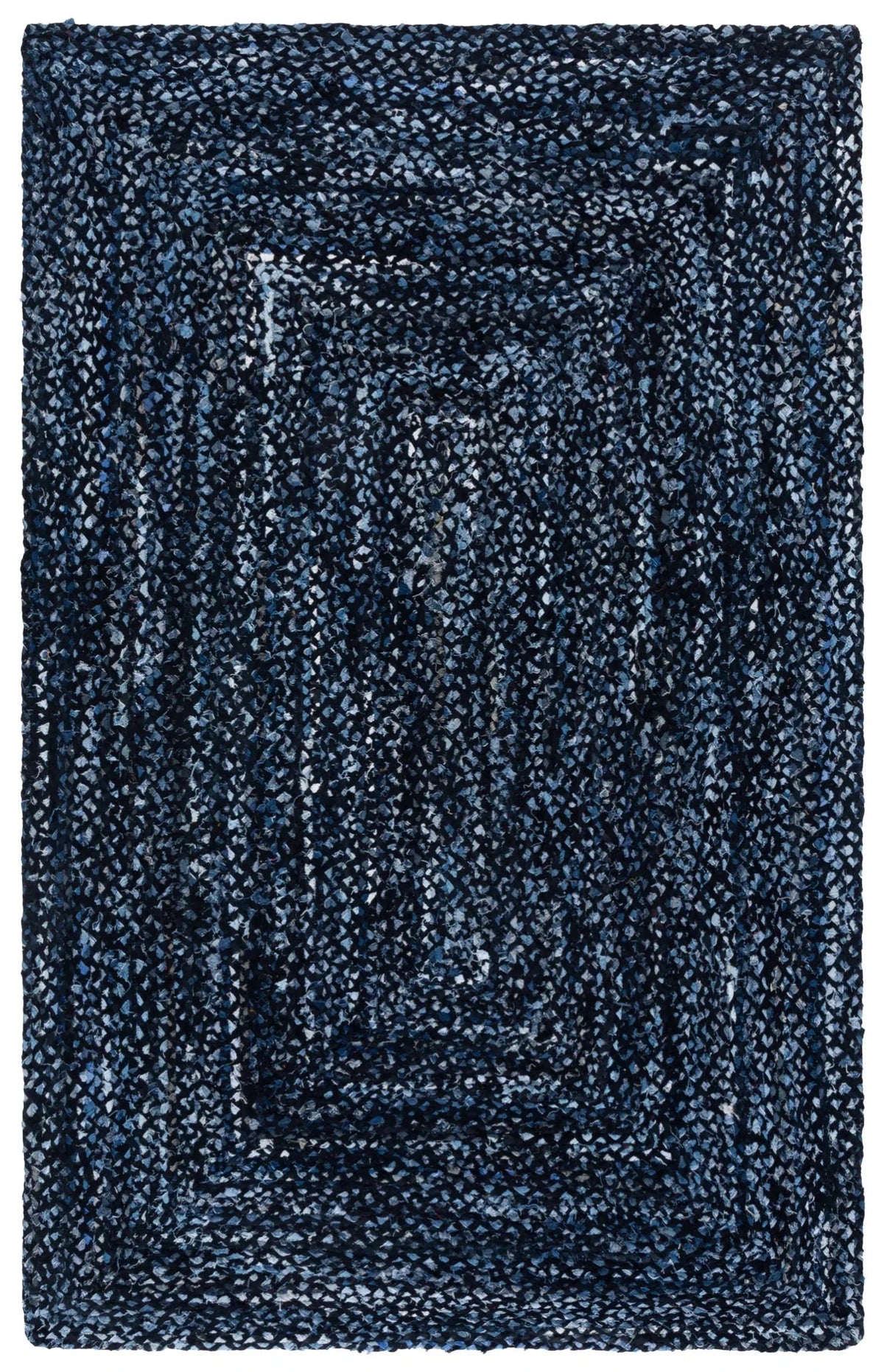 Safavieh Braided 4'-0" x 6'-0" Rug in Black / Blue