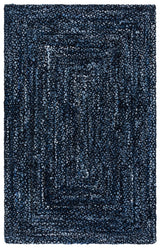 Safavieh Braided 4'-0" x 6'-0" Rug in Black / Blue