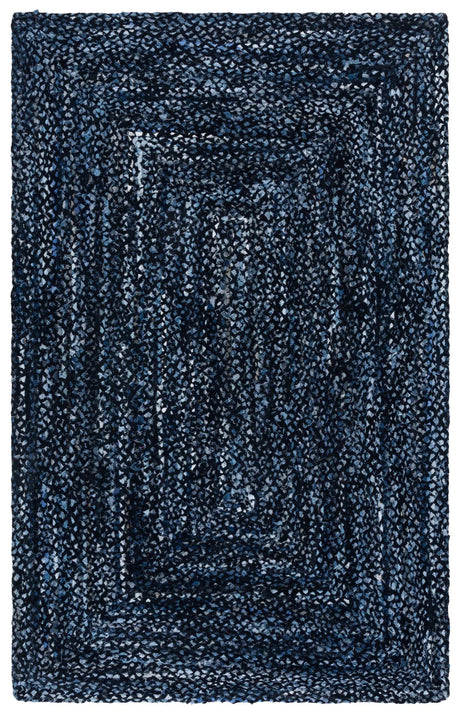 Safavieh Braided 4'-0" x 6'-0" Rug in Black / Blue