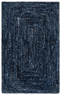 Safavieh Braided 4'-0" x 6'-0" Rug in Black / Blue