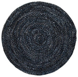Safavieh Braided 6'-0" x 6'-0" Rug in Black / Blue