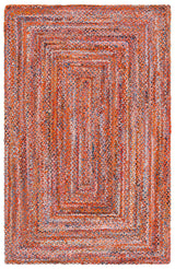Safavieh Braided 4'-0" x 6'-0" Rug in Orange / Rust