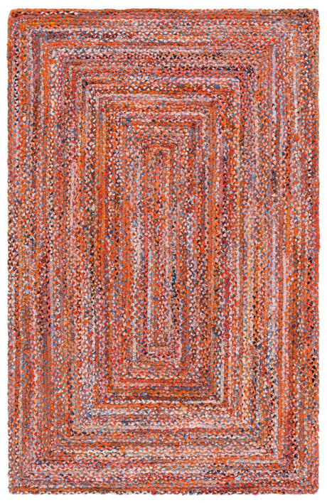 Safavieh Braided 4'-0" x 6'-0" Rug in Orange / Rust