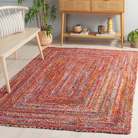 Safavieh Braided 4'-0" x 6'-0" Rug in Orange / Rust