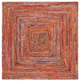 Safavieh Braided 6'-0" x 6'-0" Rug in Orange / Rust