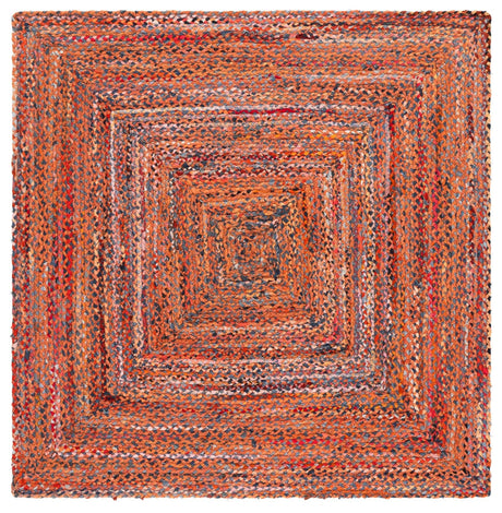 Safavieh Braided 6'-0" x 6'-0" Rug in Orange / Rust