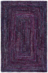 Safavieh Braided 4'-0" x 6'-0" Rug in Purple / Blue